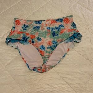 Aerie high rise ruffle bikini bottoms